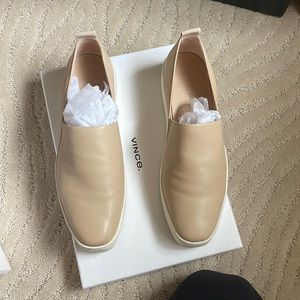 Nice colored leather slip on wedge sneaker